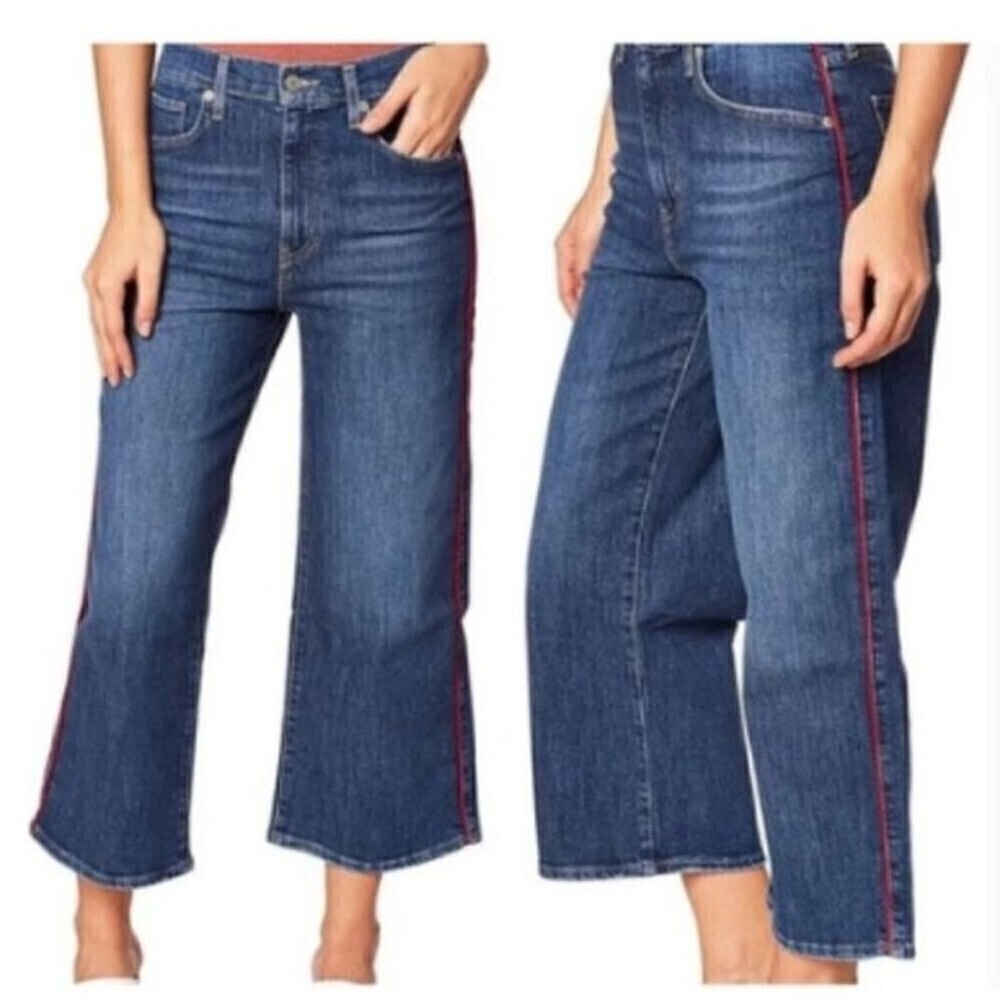 Levis Mile High Rise Wide Leg Women Size 29 Cotton Denim NEW Cropped Jeans Y2K - Picture 4 of 17
